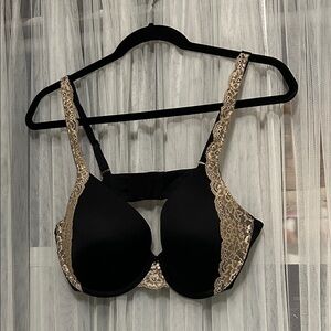 Soma Black and Gold Lace Bra